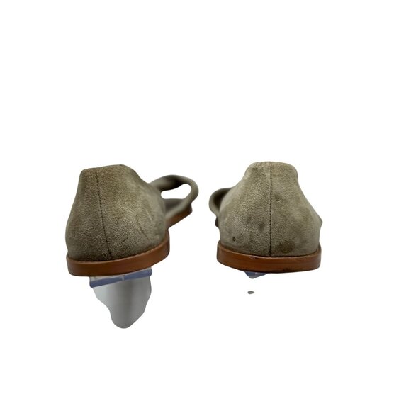 Vince Womens Sz 39 Beige Suede Canvas Crisscross Flat Sandals Summer Comfortable - Picture 7 of 13